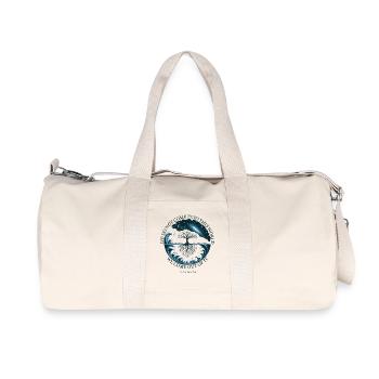 Kosmischer Baum des Lebens Alan Watts Zitat Design - Recycelte Canvas-Sporttasche von Stanley/Stella - Naturweiß - Vorne
