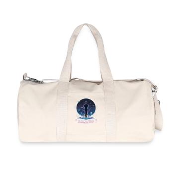 Himmlisches Wesen | Alan Watts Zitat Design - Recycelte Canvas-Sporttasche von Stanley/Stella - Naturweiß - Vorne