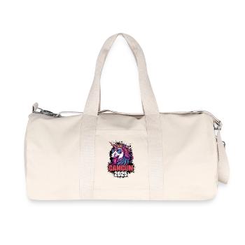 Cancun 2025 Einhorn - Recycelte Canvas-Sporttasche von Stanley/Stella - Naturweiß - Vorne