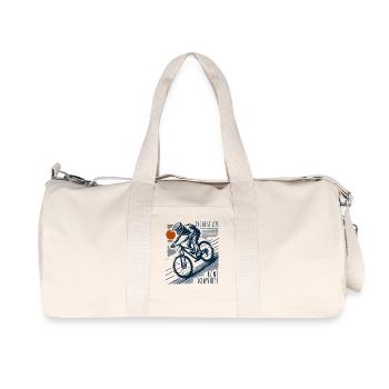Aventure à vélo Rétro Descente - Sac de sport en toile recyclée Stanley/Stella - blanc naturel - Devant