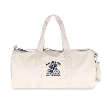 Mad Sprint Vélo Wolf Design - Sac de sport en toile recyclée Stanley/Stella - blanc naturel - Devant