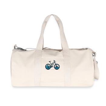 VTT Cyclisme Aventure Montagne - Sac de sport en toile recyclée Stanley/Stella - blanc naturel - Devant