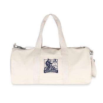 Vélo Rétro VTT Ours Amateur de Vélo - Sac de sport en toile recyclée Stanley/Stella - blanc naturel - Devant