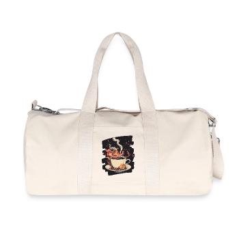 Kaffee Coffee Kaffeeliebhaber - Recycelte Canvas-Sporttasche von Stanley/Stella - Naturweiß - Vorne