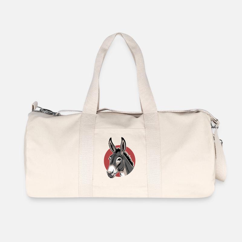 Esel Maultier Pferd Bauernhof Tierhaltung Bauer Niedlich - Recycelte Canvas-Sporttasche von Stanley/Stella - Naturweiß