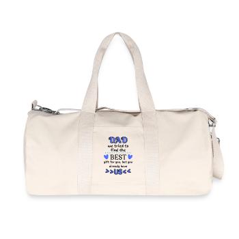 Drôle fête des pères Dire papa Humour papa - Sac de sport en toile recyclée Stanley/Stella - blanc naturel - Devant