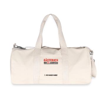 Guestbook 55 Birthday We were there - Recycled Canvas Sports Bag by Stanley/Stella - natural - Front