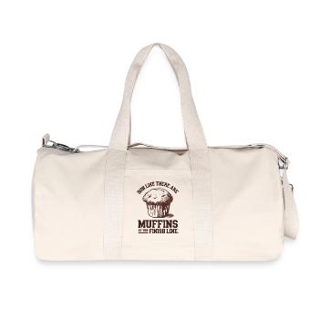 Lauf Als Wären Muffins Am Ziel Marathonläufer - Recycelte Canvas-Sporttasche von Stanley/Stella - Naturweiß - Vorne