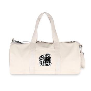 RETTEN SIE UNSEREN LEBENSRAUM - Recycelte Canvas-Sporttasche von Stanley/Stella - Naturweiß - Vorne