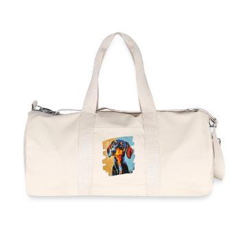 Dackel Dachshund - Recycelte Canvas-Sporttasche von Stanley/Stella - Naturweiß - Vorne