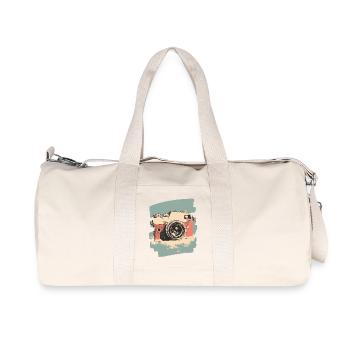 Camera Photo Camera Photographer Female Photographer - Recycled Canvas Sports Bag by Stanley/Stella - natural - Front