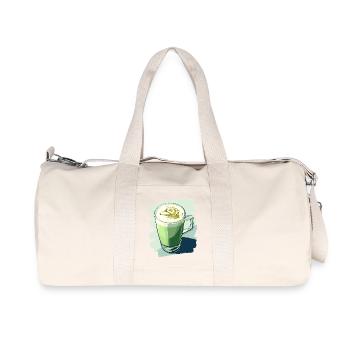 Matcha Latte Liebhaber Grüntee - Recycelte Canvas-Sporttasche von Stanley/Stella - Naturweiß - Vorne