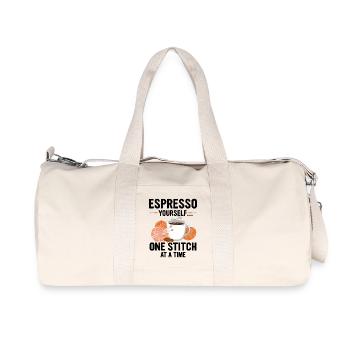 Crochet - Sac de sport en toile recyclée Stanley/Stella - blanc naturel - Devant