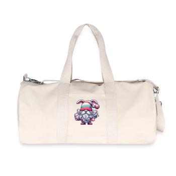 Oster Gnom Mit Ei Fröhlicher Zwerg Ostern - Recycelte Canvas-Sporttasche von Stanley/Stella - Naturweiß - Vorne