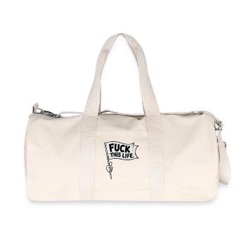T-SHIRT COOL, FUCK THIS LIFE - Sac de sport en toile recyclée Stanley/Stella - blanc naturel - Devant