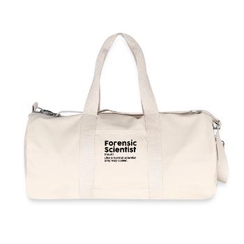 Scientifique médico-légal Définition Funny Forensics - Sac de sport en toile recyclée Stanley/Stella - blanc naturel - Devant