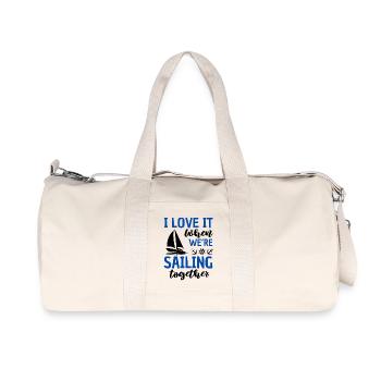 Drôle de marin disant naviguer ensemble - Sac de sport en toile recyclée Stanley/Stella - blanc naturel - Devant