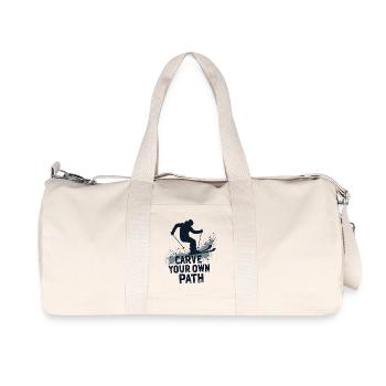 Carve Your Own Path Skiers Skiing - Recycled Canvas Sports Bag by Stanley/Stella - natural - Front