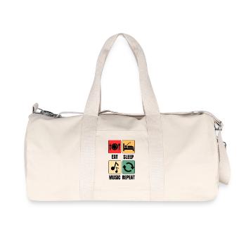 Music Saying for Music Lovers - Recycled Canvas Sports Bag by Stanley/Stella - natural - Front