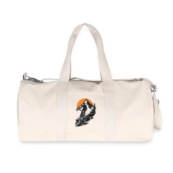 Aventure en VTT dans la nature - Sac de sport en toile recyclée Stanley/Stella - blanc naturel - Devant