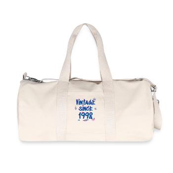 Vintage Since 1992 Graffiti Glitch 33rd Birthday - Recycled Canvas Sports Bag by Stanley/Stella - natural - Front