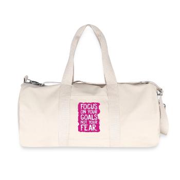 focus on your goals not your fear - Recycled Canvas Sports Bag by Stanley/Stella - natural - Front
