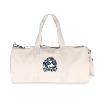 Retro buch Girl buch design für Vielleser - Recycelte Canvas-Sporttasche von Stanley/Stella - Naturweiß - Vorne
