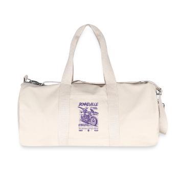 Bonneville Salt Flats Moto Vintage Biker - Sac de sport en toile recyclée Stanley/Stella - blanc naturel - Devant