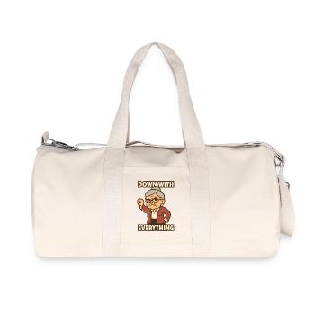 Grandma with thumbs down, down with everything - Recycled Canvas Sports Bag by Stanley/Stella - natural - Front