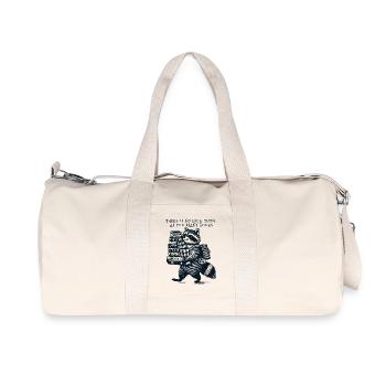 Rétro raton laveur Design Mignon Amateur de livres - Sac de sport en toile recyclée Stanley/Stella - blanc naturel - Devant