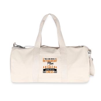 Retirement Plan Chess Player Humor - Recycled Canvas Sports Bag by Stanley/Stella - natural - Front