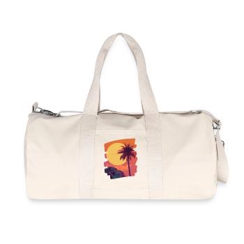 Beach Palm Trees Sunset Summer - Recycled Canvas Sports Bag by Stanley/Stella - natural - Front