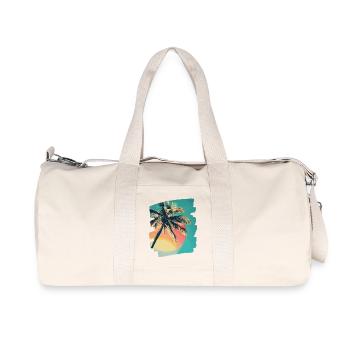 palmier coucher de soleil soleil d’été - Sac de sport en toile recyclée Stanley/Stella - blanc naturel - Devant