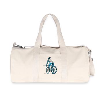 Un design cycliste sportif pour les gens modernes - Sac de sport en toile recyclée Stanley/Stella - blanc naturel - Devant