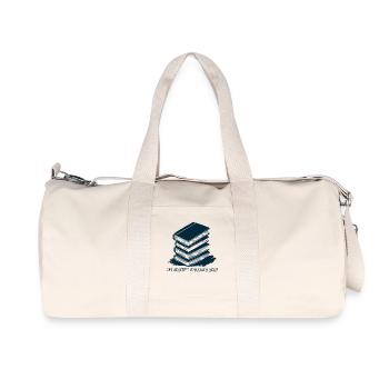 Retro Buch Design für Buchzitat Fans und Vielleser - Recycelte Canvas-Sporttasche von Stanley/Stella - Naturweiß - Vorne