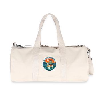 Proud Pony Rider Horse Girl Motif - Recycled Canvas Sports Bag by Stanley/Stella - natural - Front