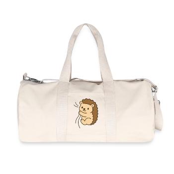 Cuddly Hedgehog Baby - Recycled Canvas Sports Bag by Stanley/Stella - natural - Front