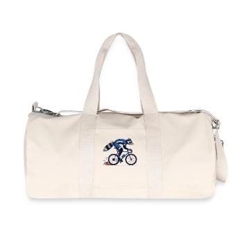 Design rétro raton laveur pour les fans de vélo de route avec humour - Sac de sport en toile recyclée Stanley/Stella - blanc naturel - Devant