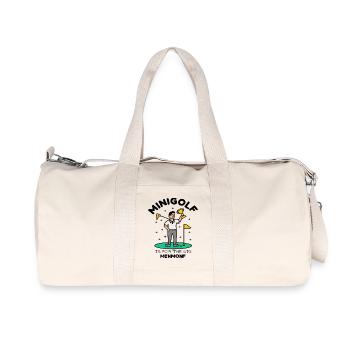 Bold Outline Cartoon - Recycled Canvas Sports Bag by Stanley/Stella - natural - Front