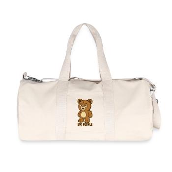 Stuffed bear and society – Ew, humans! - Recycled Canvas Sports Bag by Stanley/Stella - natural - Front