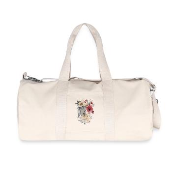 Femme Tête Fleurs Journée Internationale de la Femme Abstrait Créatif - Sac de sport en toile recyclée Stanley/Stella - blanc naturel - Devant