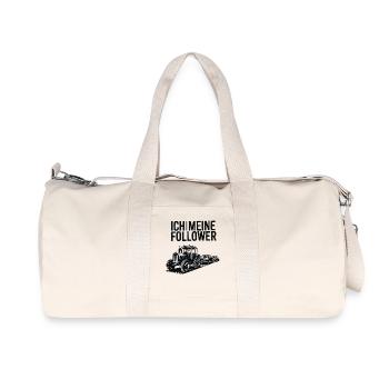 Ich & meine Follower – Traktor Edition - Recycelte Canvas-Sporttasche von Stanley/Stella - Naturweiß - Vorne