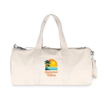 Ambiance estivale - Sac de sport en toile recyclée Stanley/Stella - blanc naturel - Devant