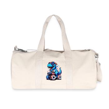 SSW24-T Rex Riding Monster Truck 3 - Recycled Canvas Sports Bag by Stanley/Stella - natural - Front