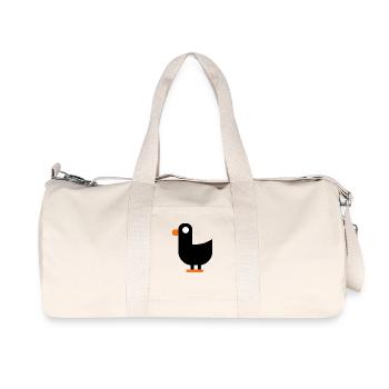 Duck Short Word - Minimalist Duck, Earth - Recycled Canvas Sports Bag by Stanley/Stella - natural - Front