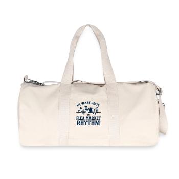 Ancien Collector Heartbeat Marché aux puces Rythme - Sac de sport en toile recyclée Stanley/Stella - blanc naturel - Devant
