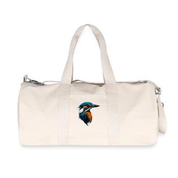 Martin-pêcheur Martin-pêcheur Oiseau mignon Martin-pêcheur Kingfisher - Sac de sport en toile recyclée Stanley/Stella - blanc naturel - Devant