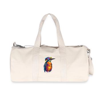 Martin-pêcheur Martin-pêcheur Oiseau mignon Martin-pêcheur Kingfisher - Sac de sport en toile recyclée Stanley/Stella - blanc naturel - Devant