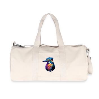 Martin-pêcheur Martin-pêcheur Oiseau mignon Martin-pêcheur Kingfisher - Sac de sport en toile recyclée Stanley/Stella - blanc naturel - Devant
