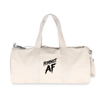 Feminist AF Statement Saying Sayings - Recycled Canvas Sports Bag by Stanley/Stella - natural - Front